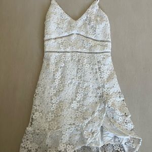 Lace Abercrombie and Fitch mini dress. Smocked back. Please read description!
